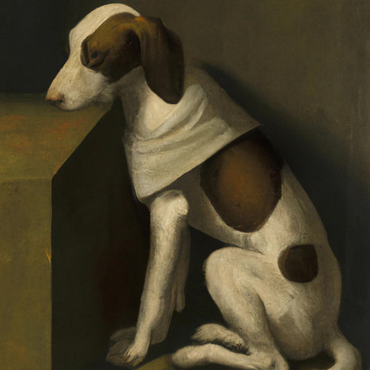 Classical Master Style Portrait of A Dog III Art Print