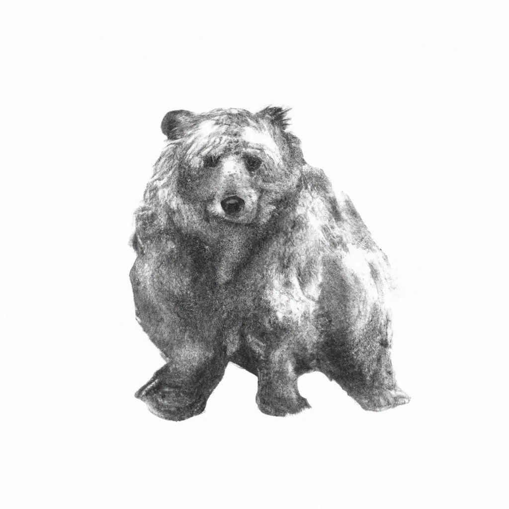 Pencil Sketch of A Bear Art Print
