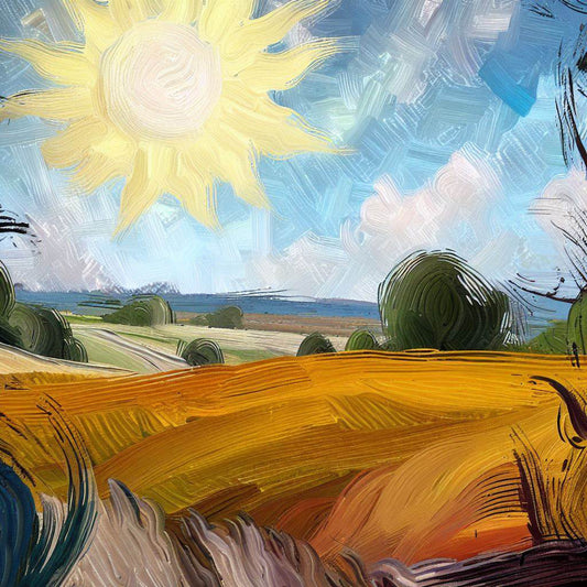 Abstract Sunny Hills Painting I Art Print