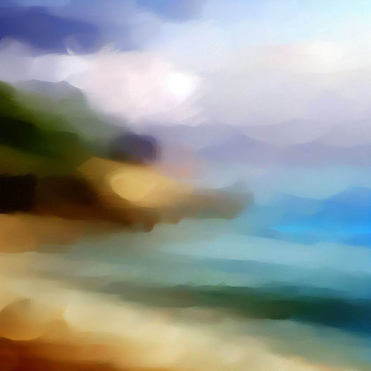 Abstract Beach Painting I Art Print