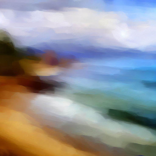 Abstract Beach Painting II Art Print