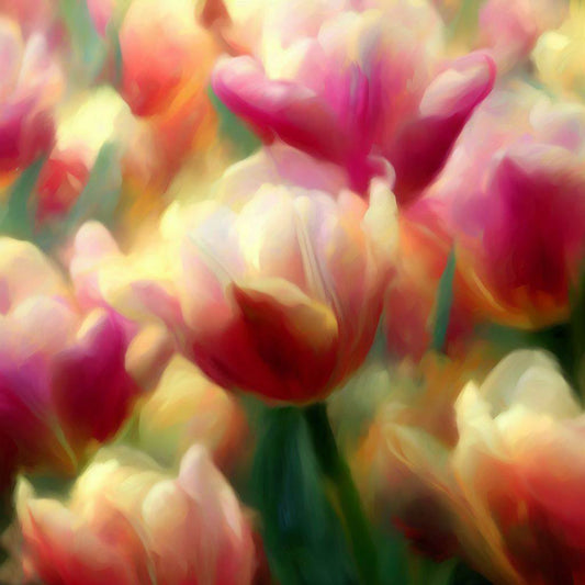 Close Up Tulips Painting I Art Print