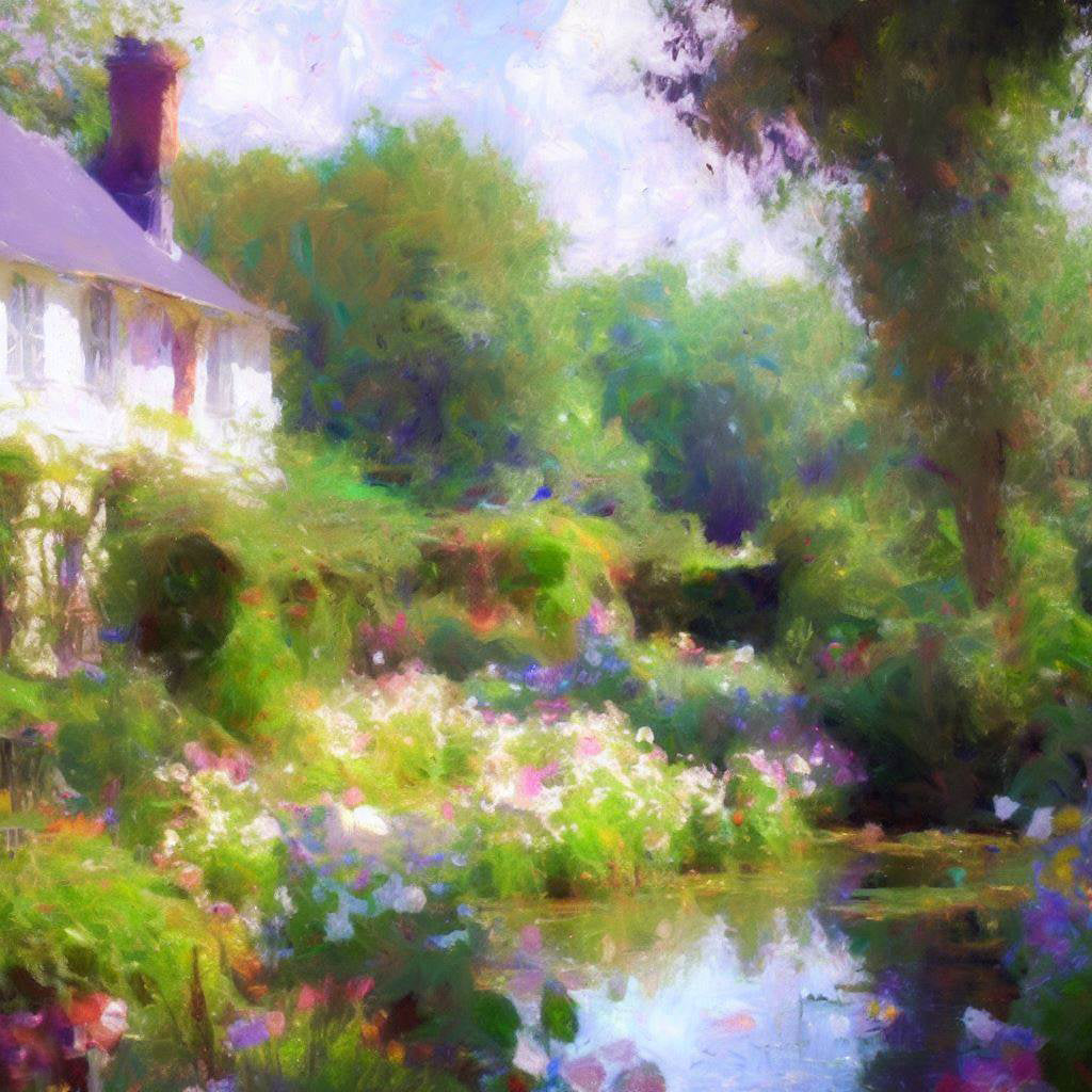 Lush Garden Painting Art Print