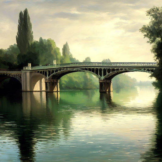 Bridge Over The Marne at Creteil Painting Art Print