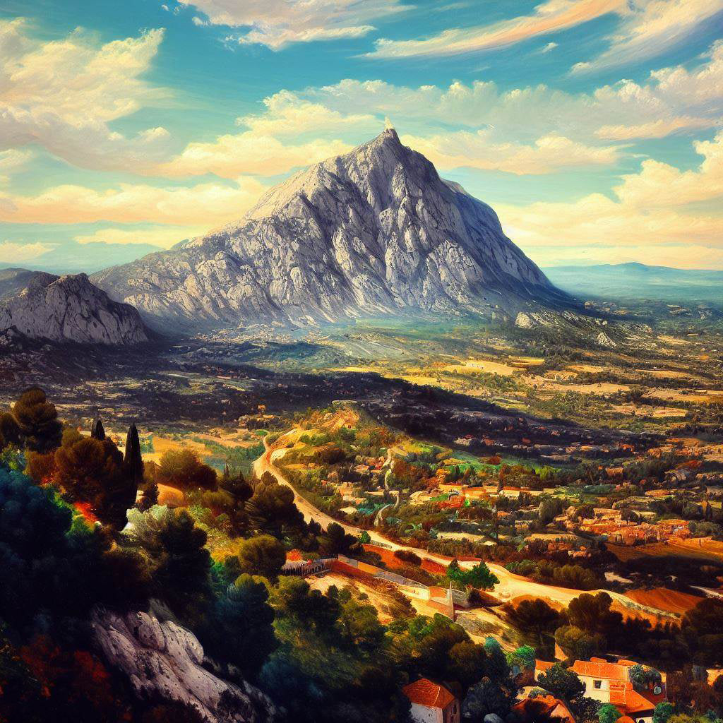 Mont Sainte Victoire Painting Art Print