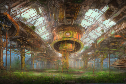 Abstract Greenhouse of The Future Art Print