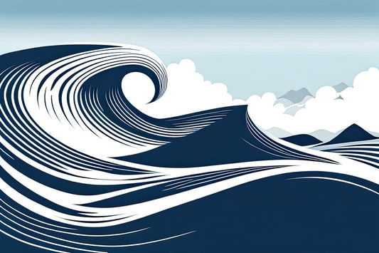 Big Wave Digital Illustration Art Print