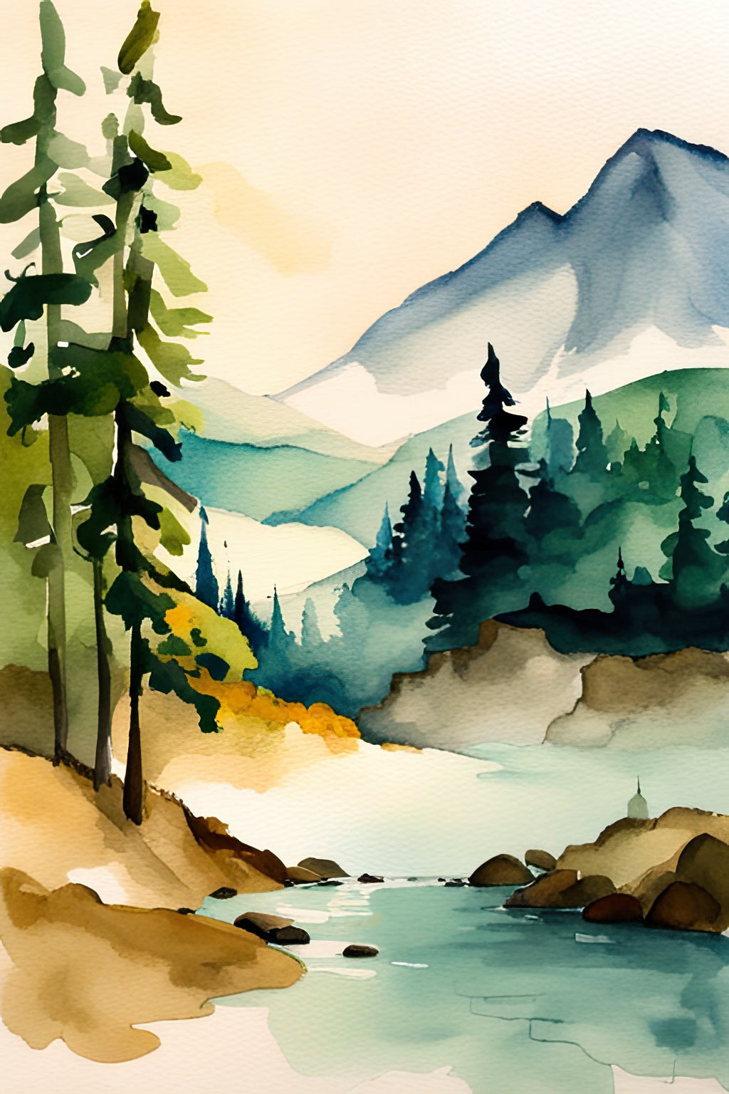 Watercolor Scenery Painting