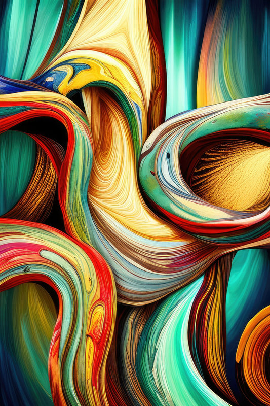 Swirling Abstract Illustration Art Print