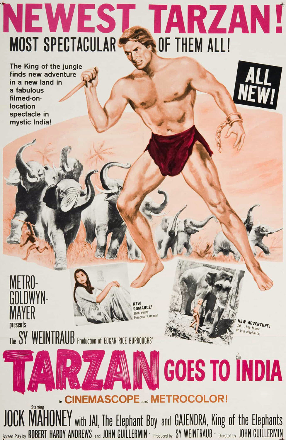 Tarzan Goes to India (1962) Vintage Movie Poster