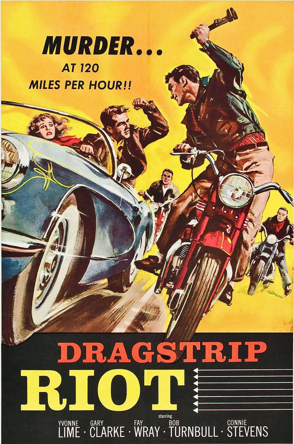 Dragstrip Riot (1958) Vintage Movie Poster