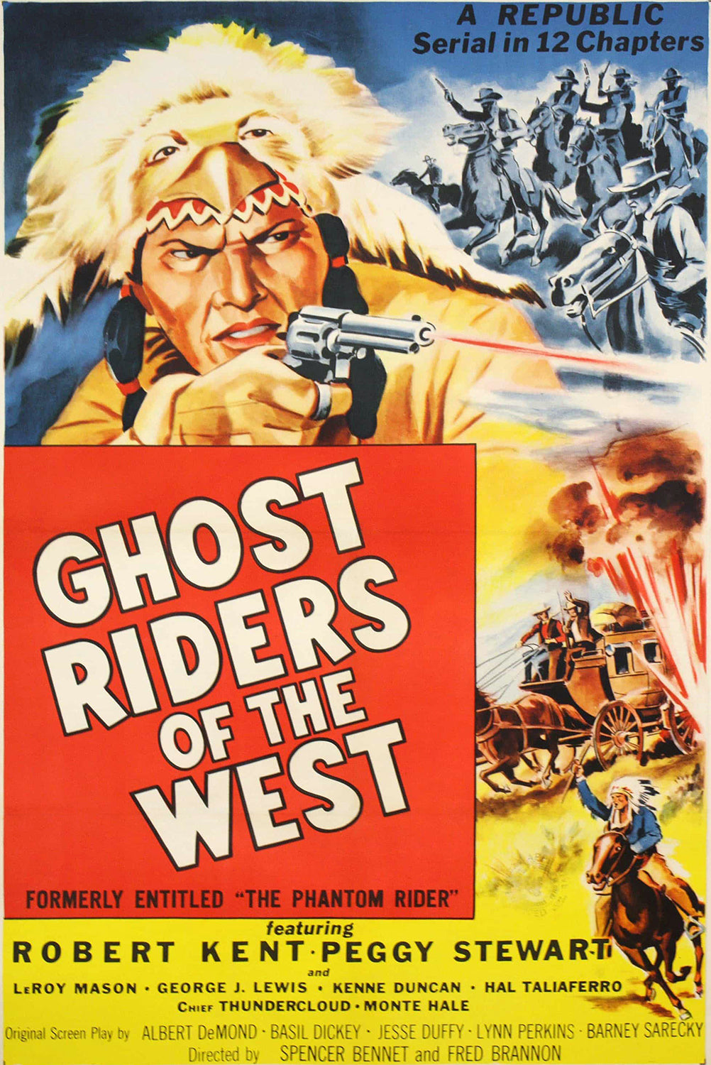 Ghost Riders of The West (The Phantom Rider) (1946) Western Movie Poster