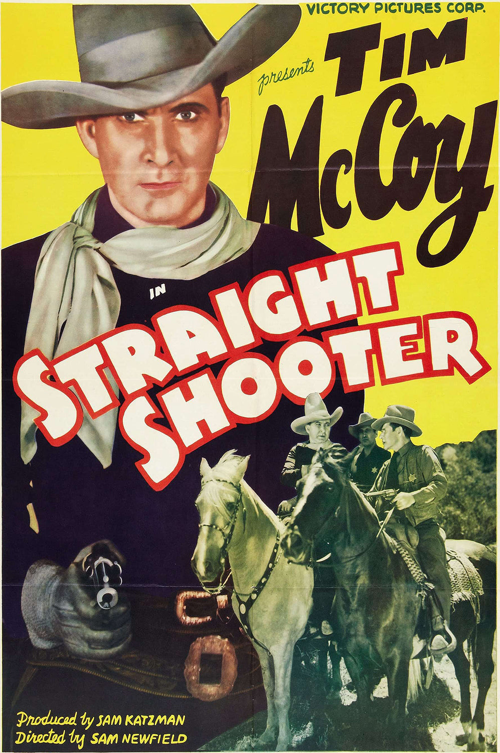 Straight Shooter (1939) Vintage Western Movie Poster