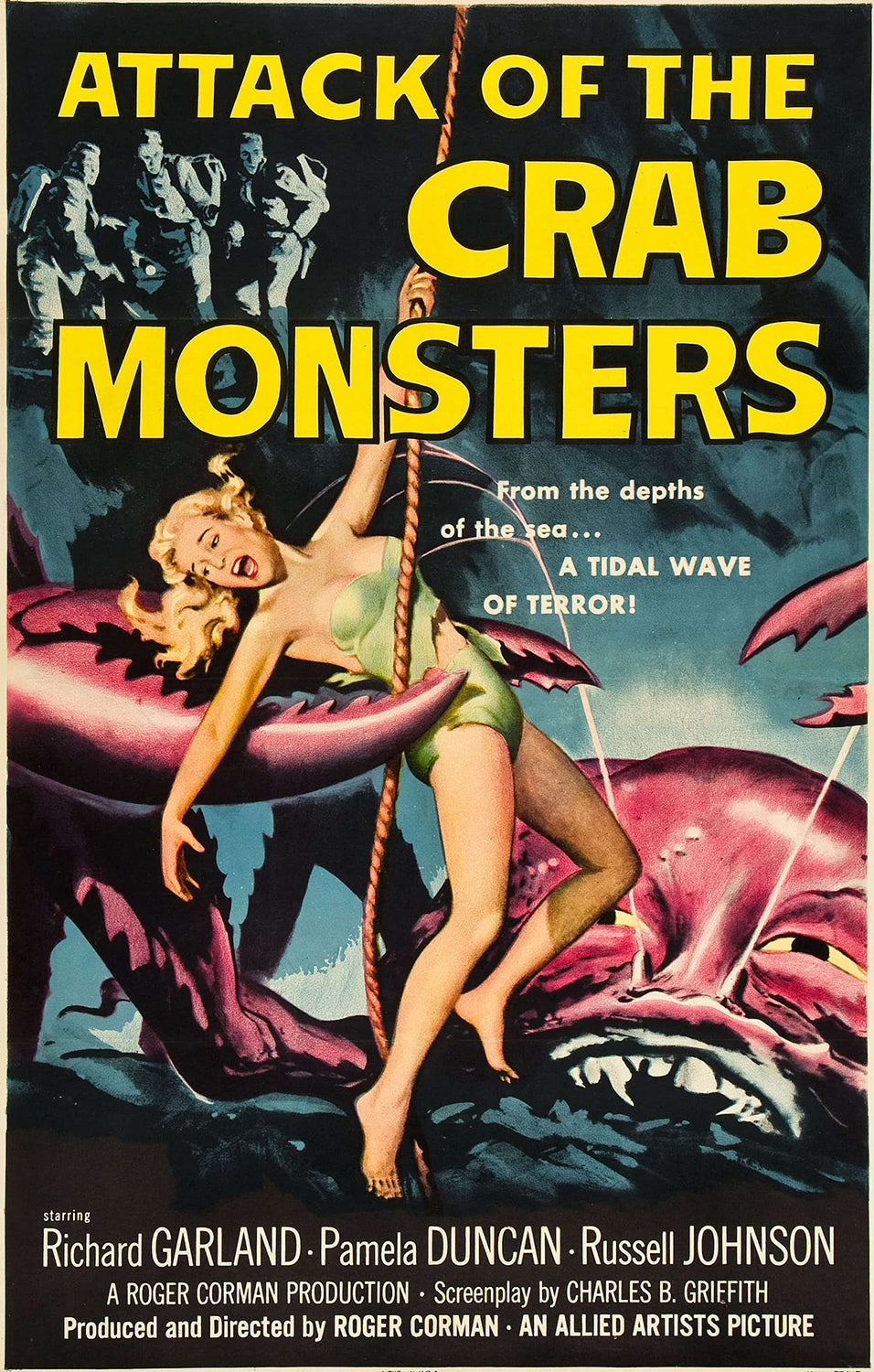 Attack of The Crab Monsters (1957) Vintage Horror Movie Poster