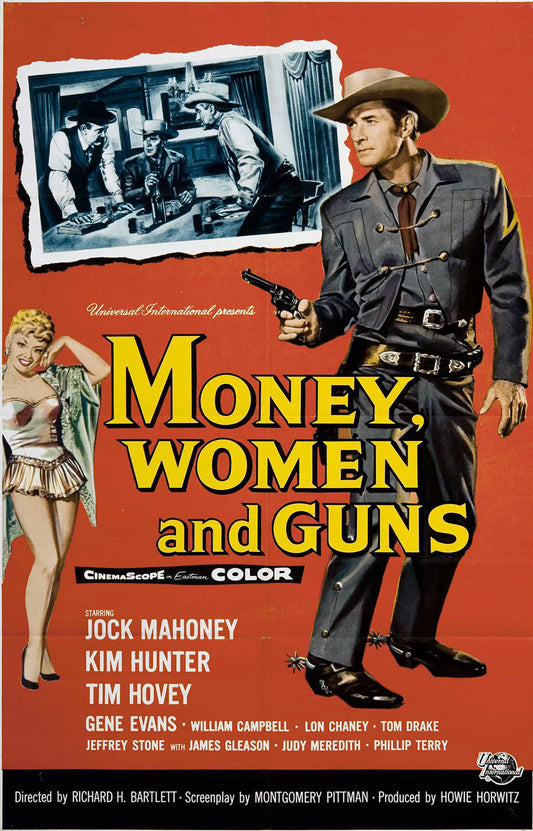 Money, Women and Guns (1959) Vintage Western Movie Poster
