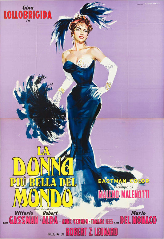 La Donna Piu Bella Del Mondo (Beautiful But Dangerous) (1955) Italian Movie Poster