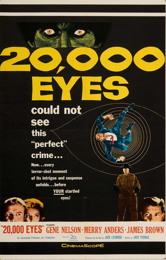 20,000 Eyes (1961) Vintage Horror Movie Poster