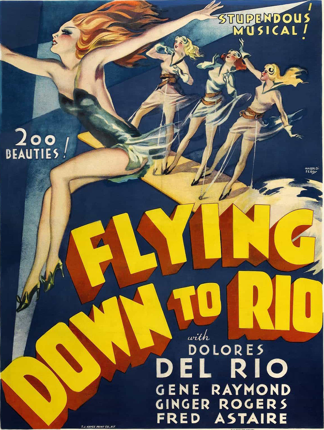 Flying Down to Rio (1933) Vintage Movie Poster