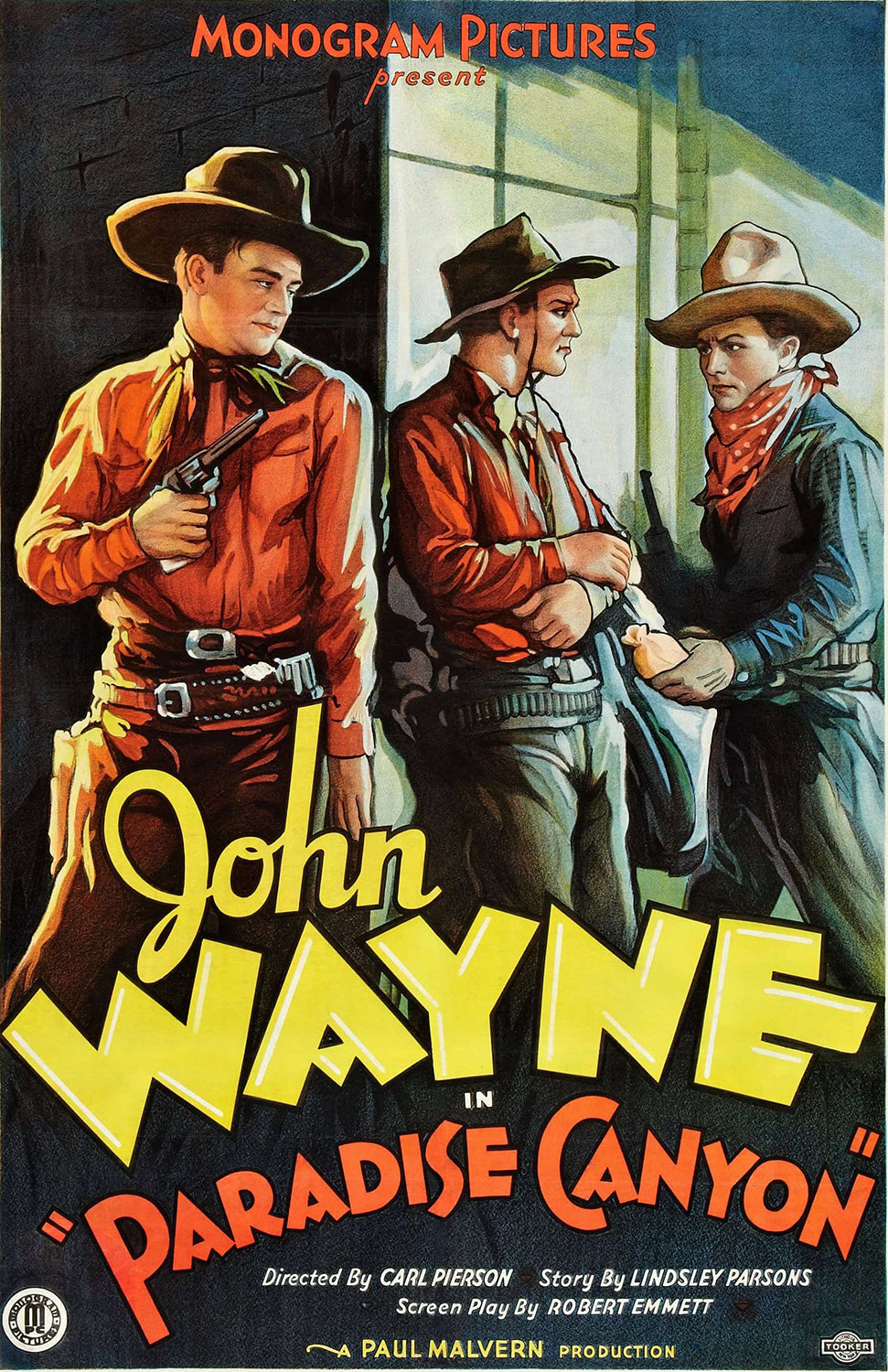 Paradise Canyon Starring John Wayne (1935) Vintage Western Movie Poster