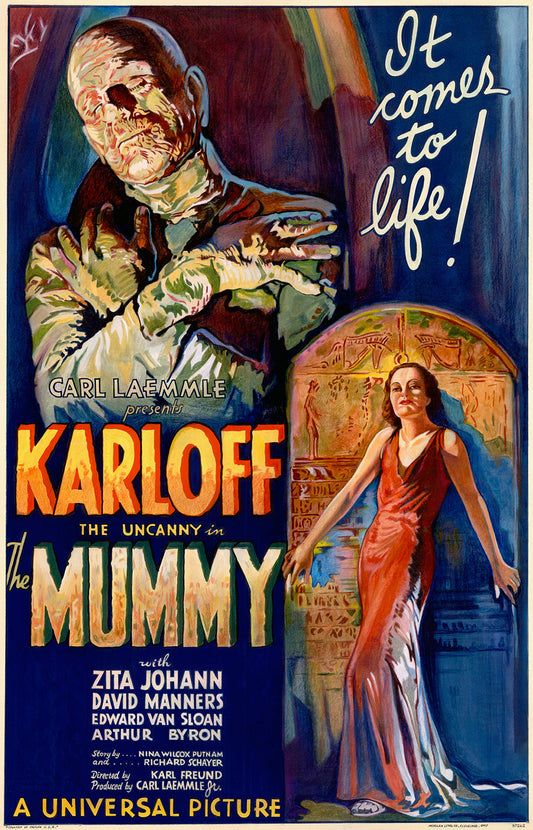 The Mummy Boris Karloff Vintage Horror Movie Poster