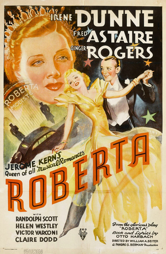 Roberta Fred Astaire Ginger Rogers Vintage Movie Poster