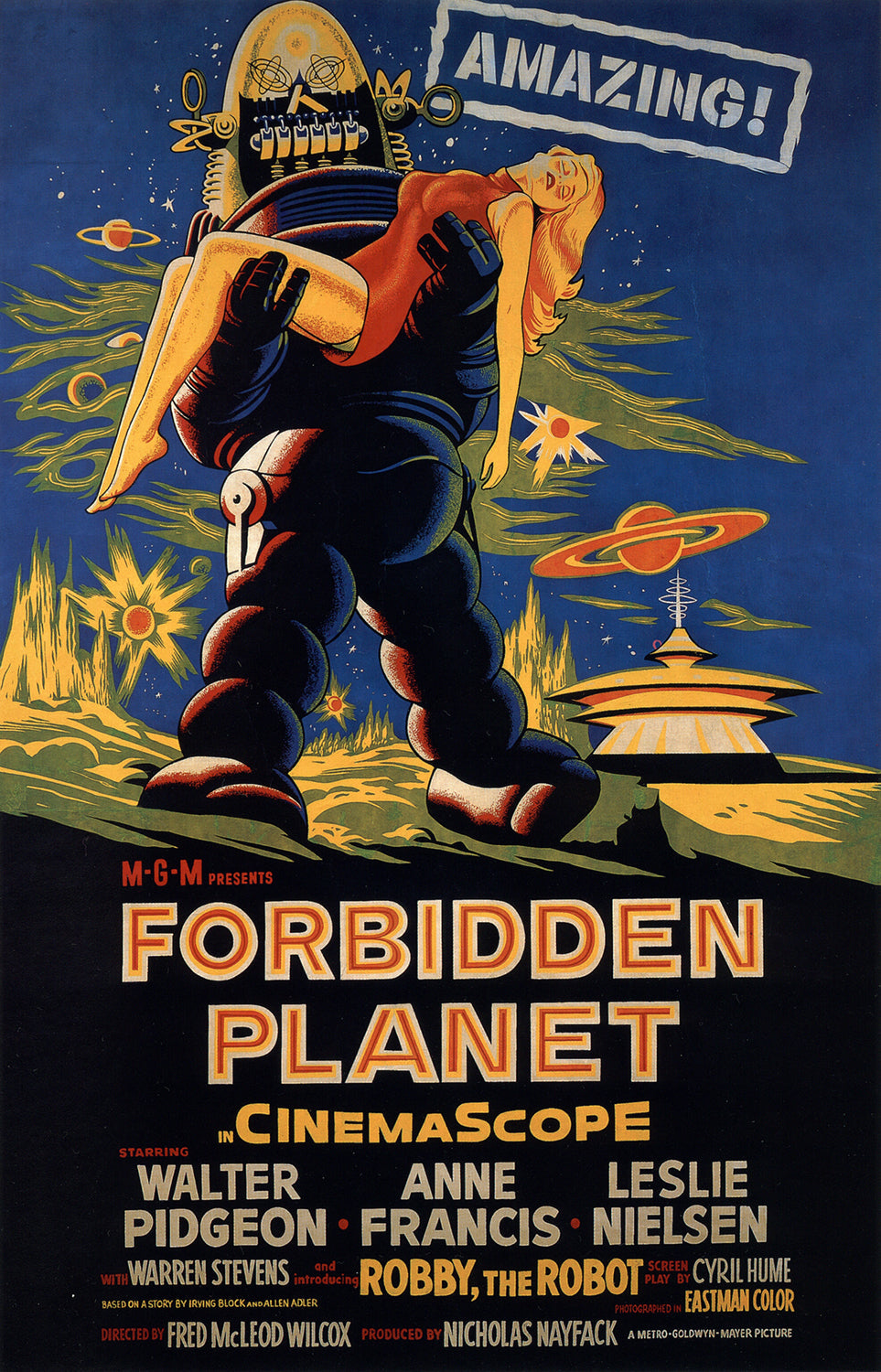 Forbidden Planet Vintage Sci-Fi Movie Poster V1