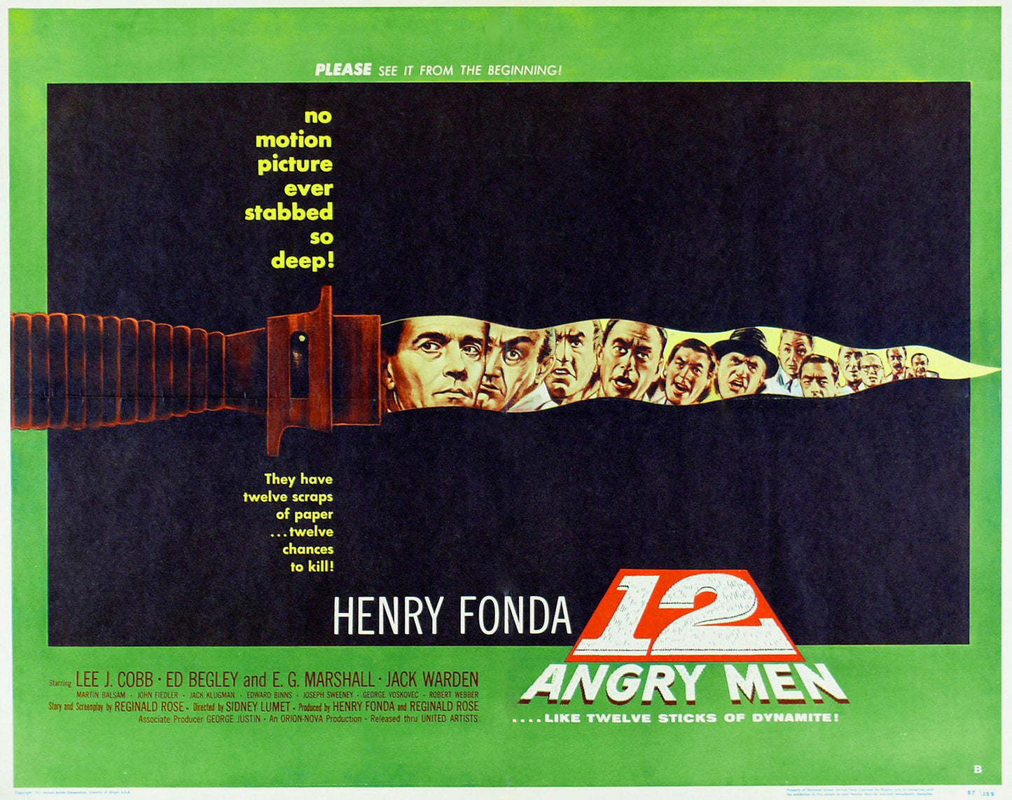 12 Angry Men Henry Fonda Vintage Movie Poster V2