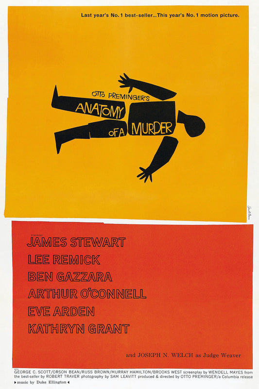 Anatomy of A Murder Jimmy Stewart Classic Movie Poster