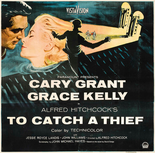 To Catch A Thief Cary Grant Grace Kelley Vintage Movie Poster