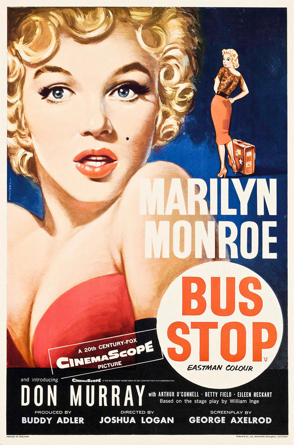 Bus Stop Marilyn Monroe Vintage Movie Poster