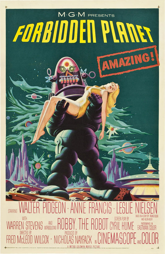 Forbidden Planet Vintage Sci-Fi Movie Poster V3