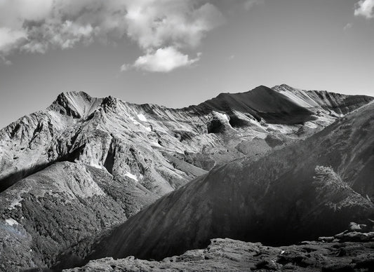 Rocky Mountains Black and White Photograph Art Print