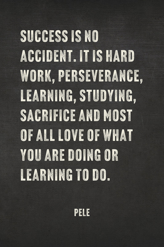 Success is No Accident Motivational Wall Art Print