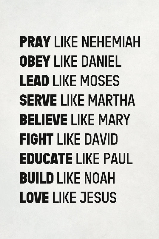 Spiritual Role Models Inspirational Christian Art Print