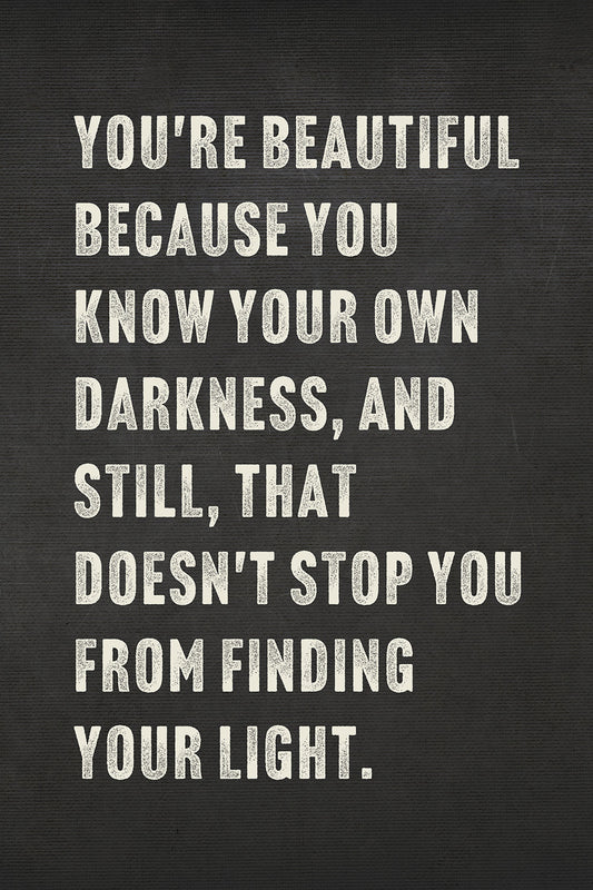 Gothic Motivational Quote Art Print