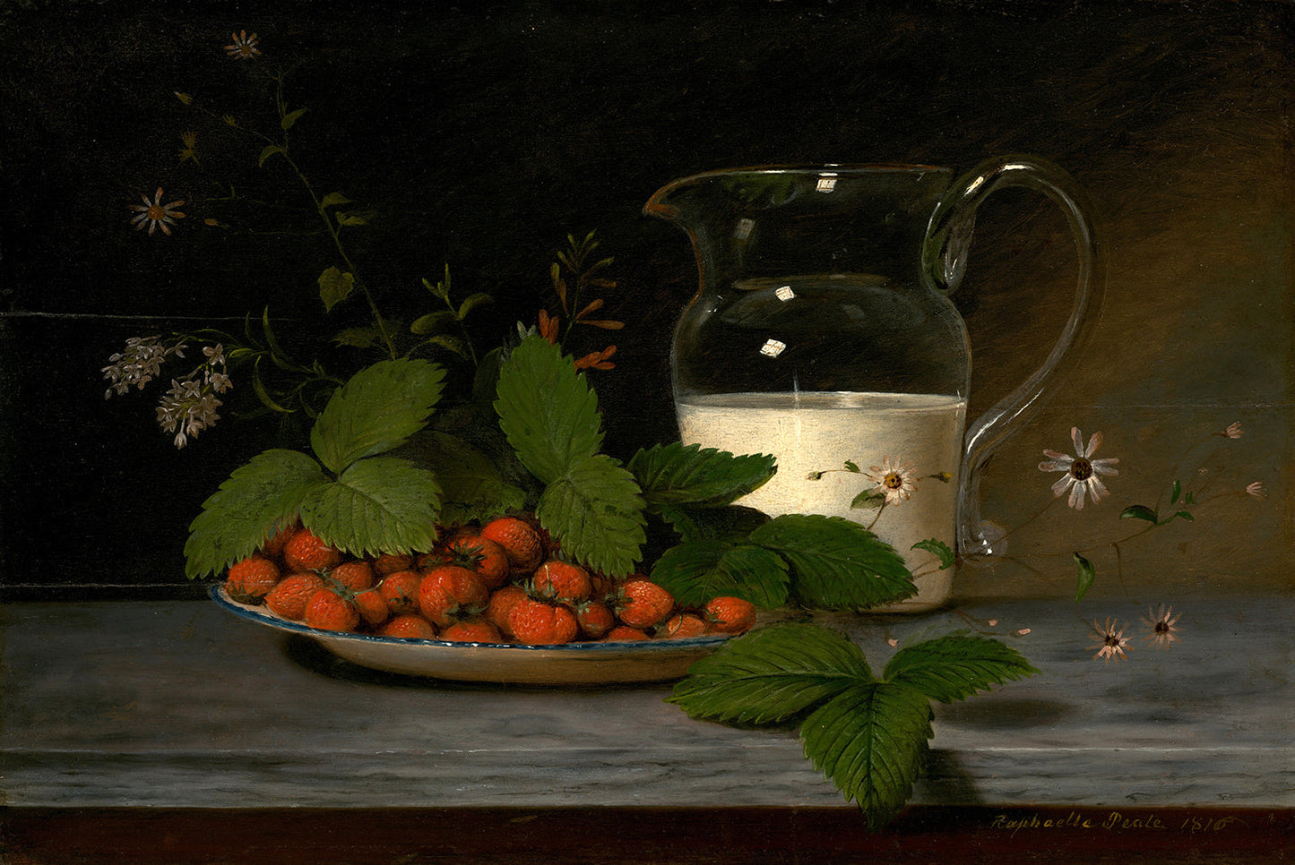 Strawberries and Cream by Raphaelle Peale Art Print