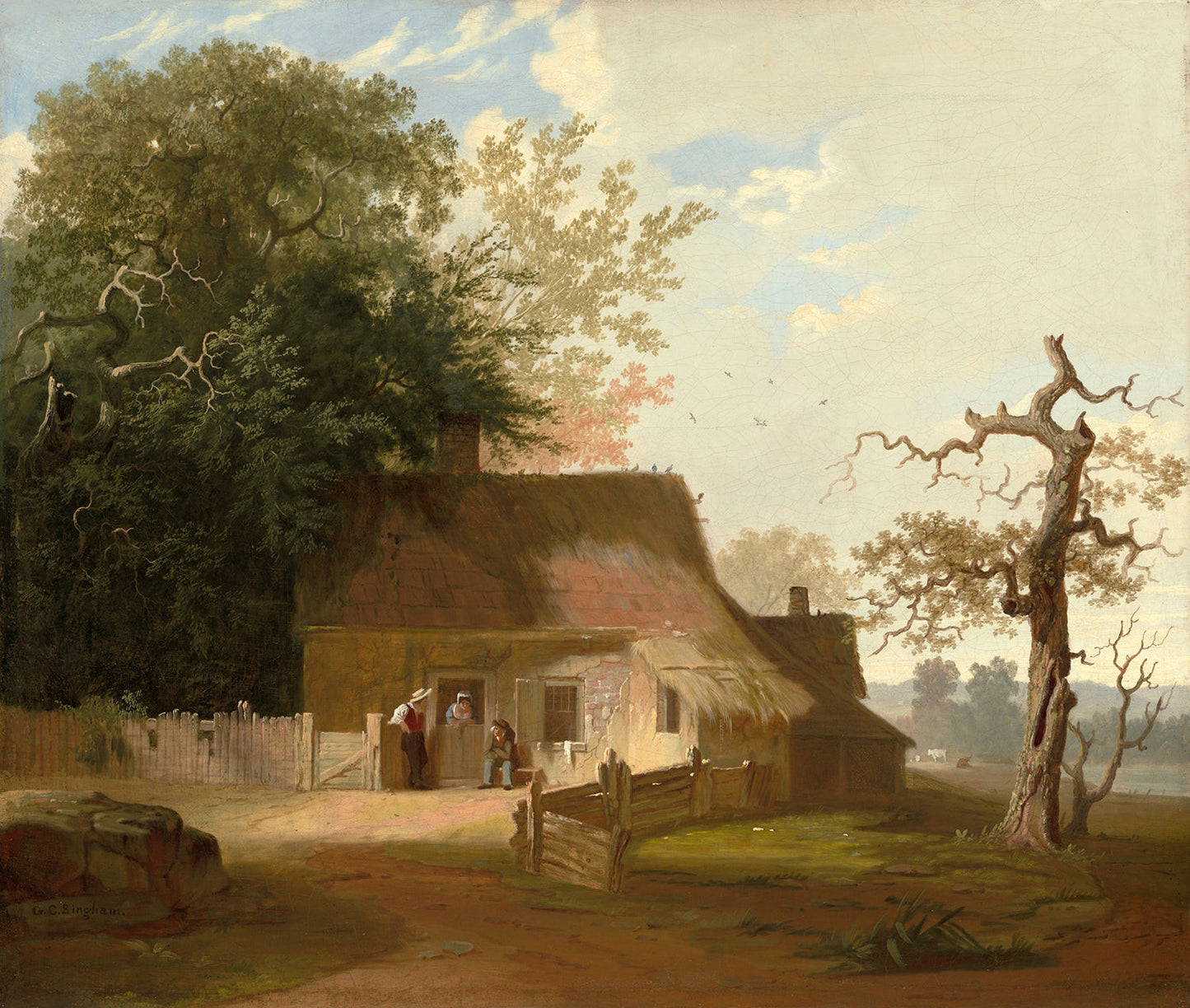 Cottage Scenery by George Caleb Bingham Art Print