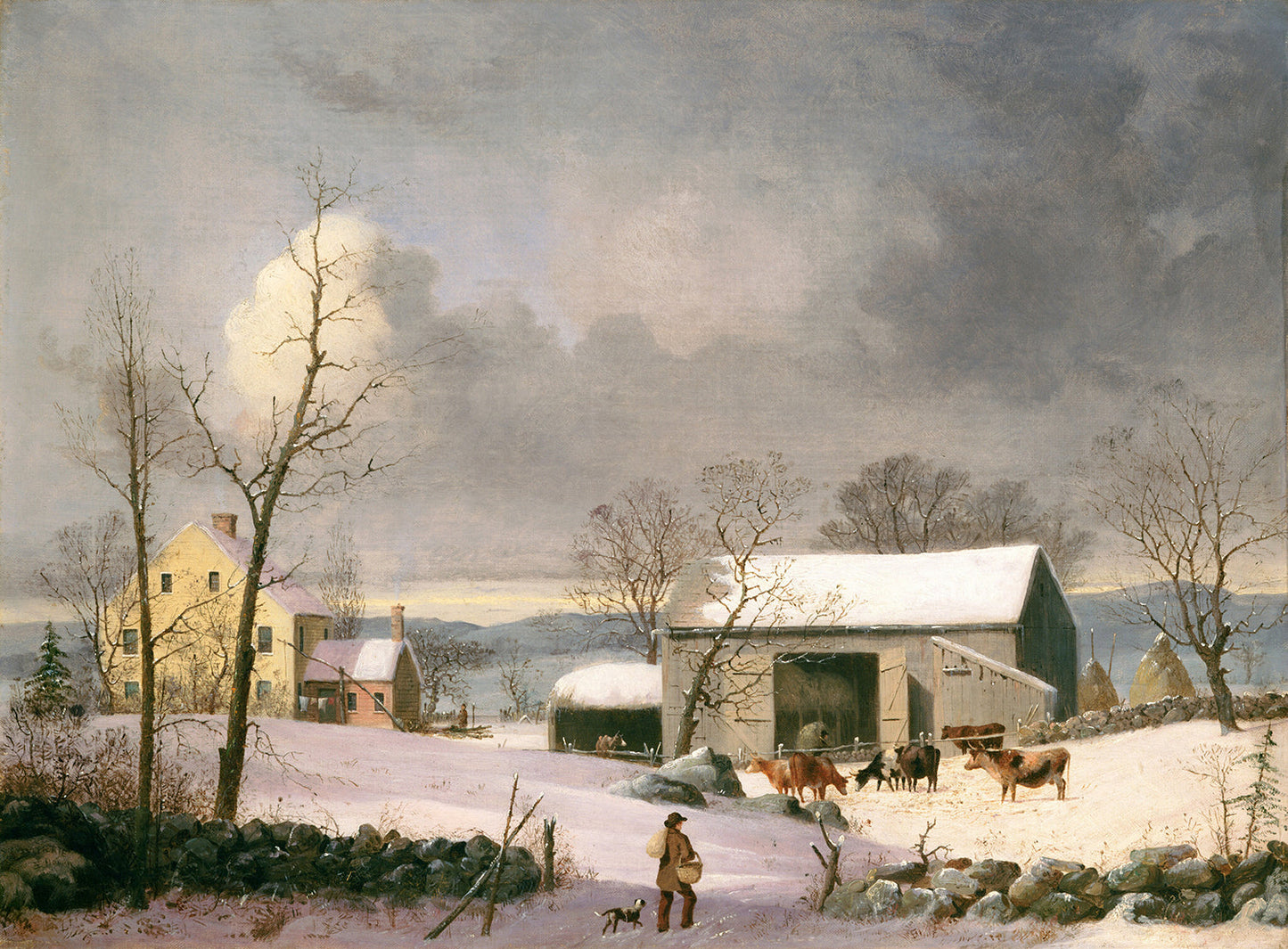Winter in the Country by George Henry Durrie Art Print