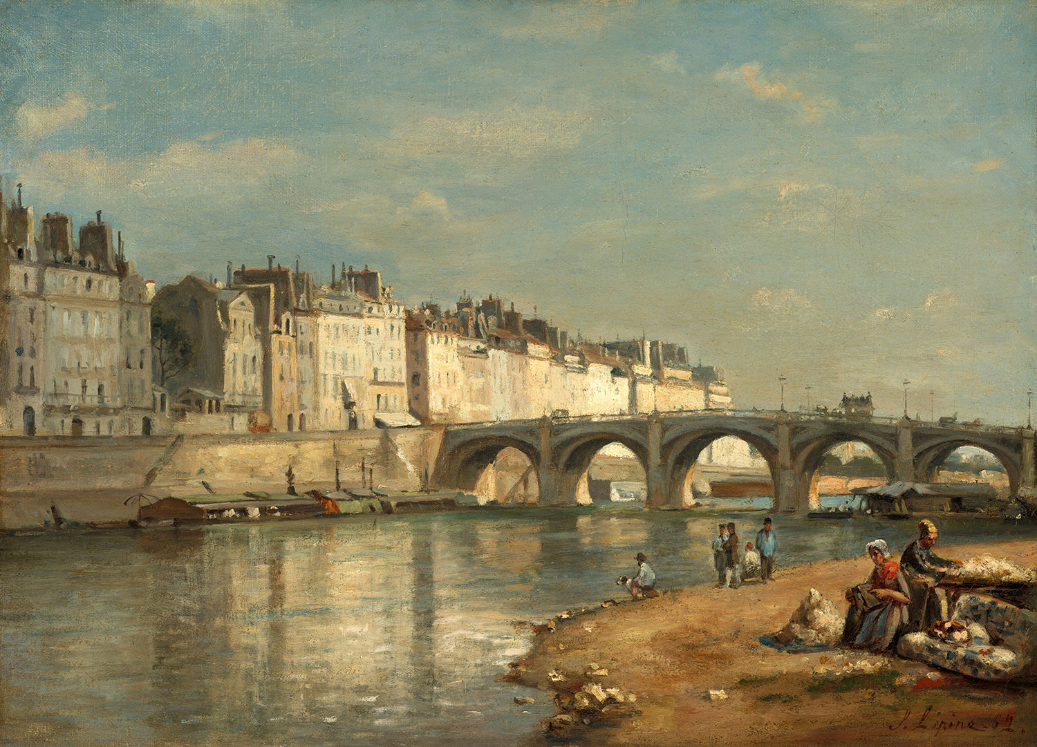 Pont de la Tournelle, Paris by Stanislas LŽpine Art Print