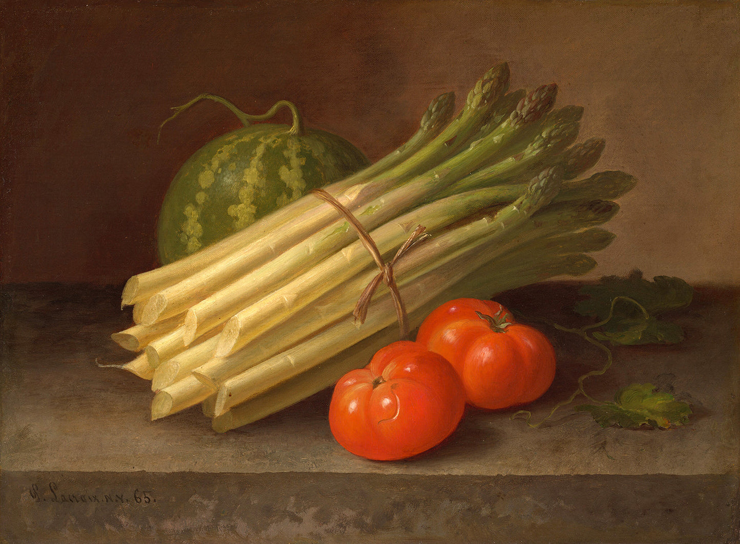 Asparagus, Tomatoes, and a Squash by Paul Lacroix Art Print