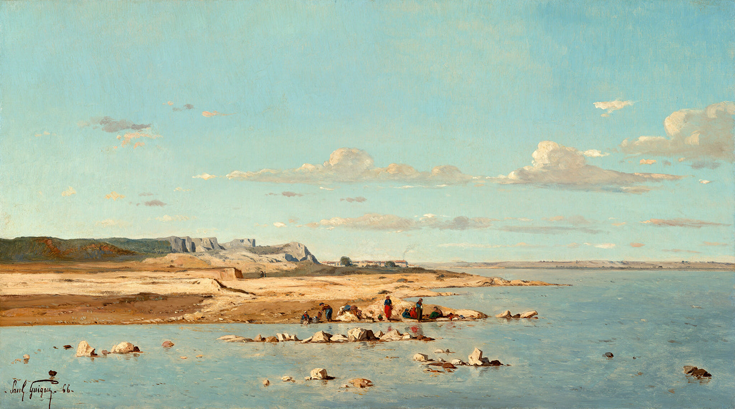 Washerwomen on the Banks of the Durance by Paul Guigou Art Print