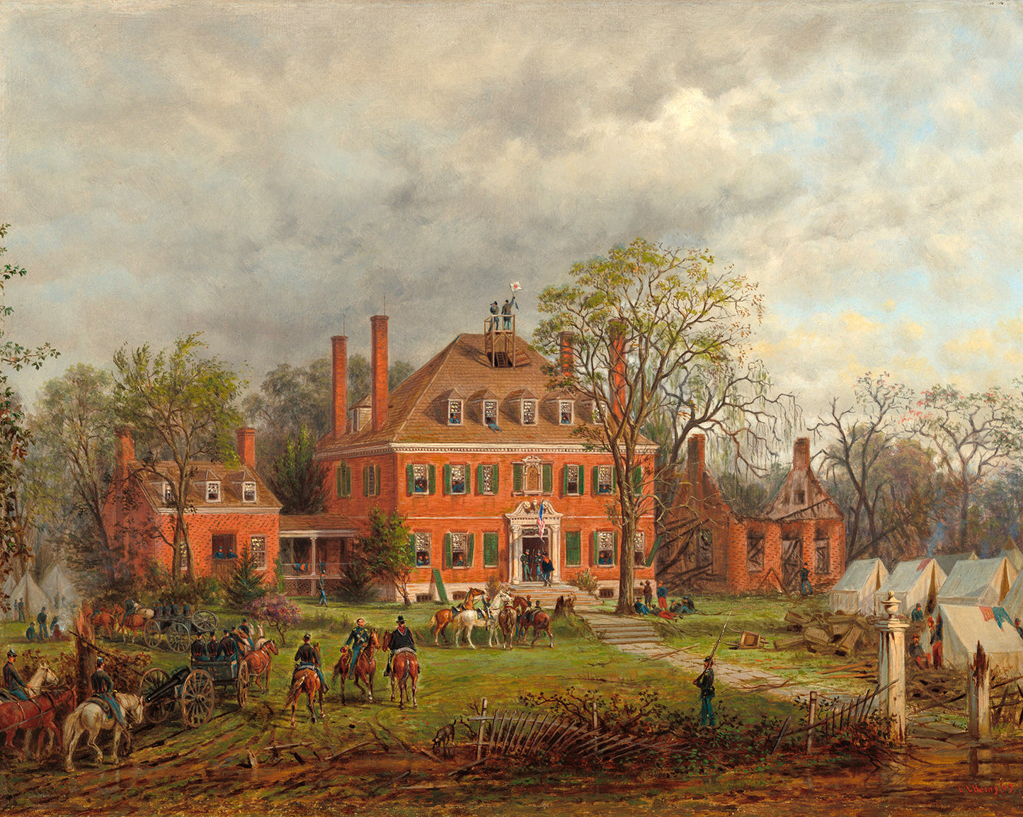 The Old Westover House by Edward Lamson Henry Art Print
