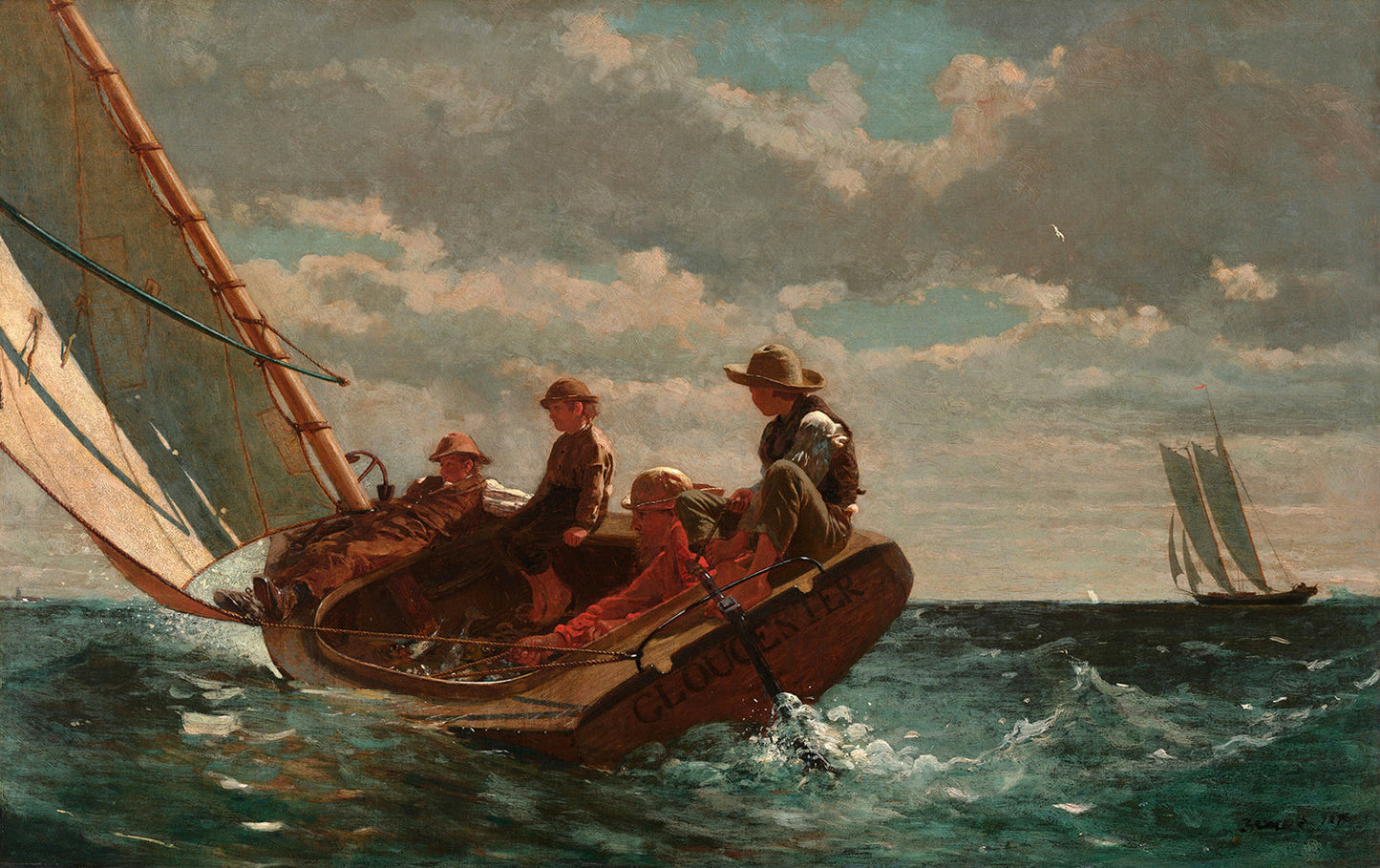 Breezing Up (A Fair Wind) by Winslow Homer Art Print