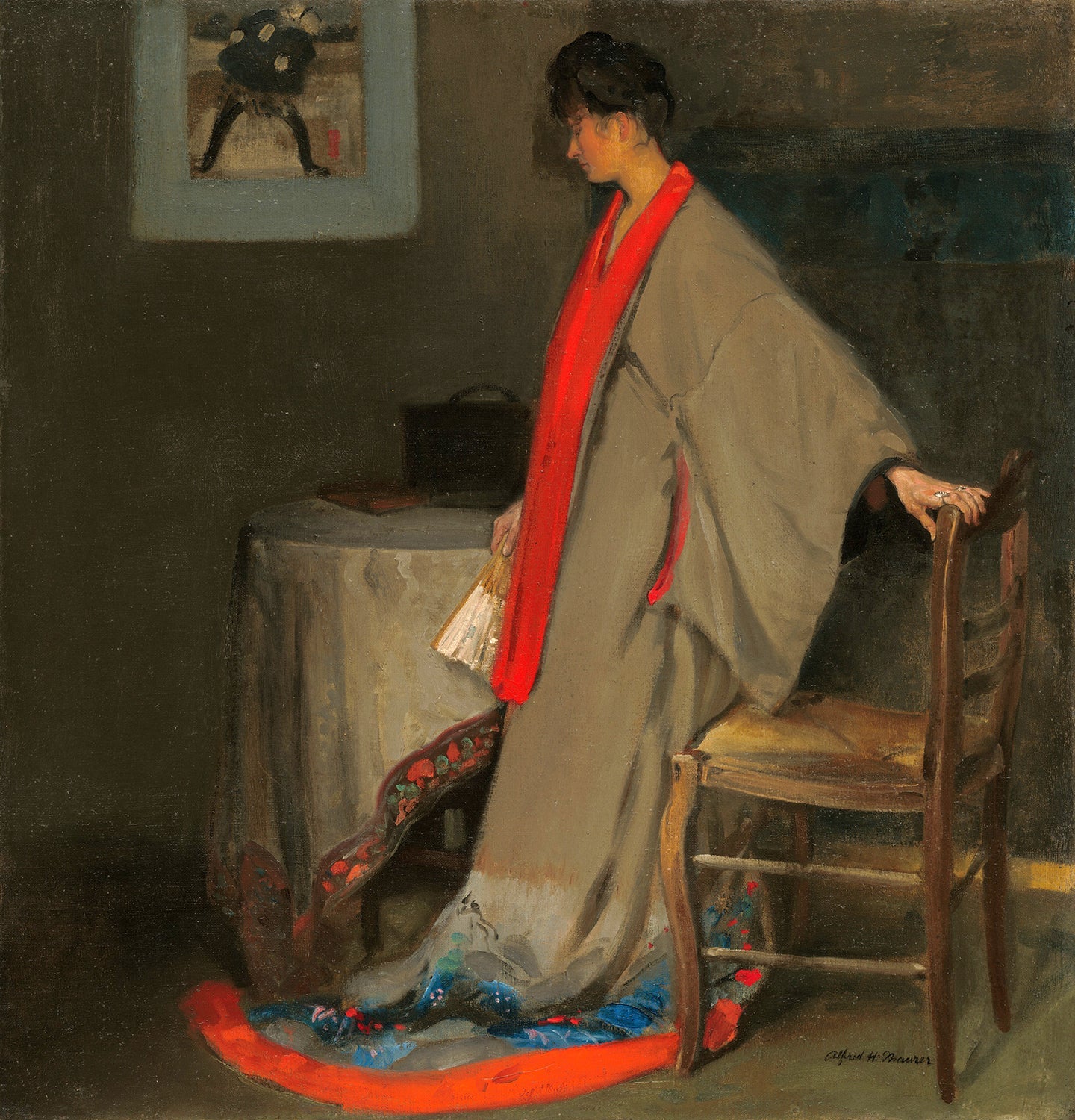 Young Woman in Kimono by Alfred H. Maurer Art Print