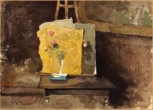 A Corner of a Studio by Henri-Joseph Harpignies Art Print