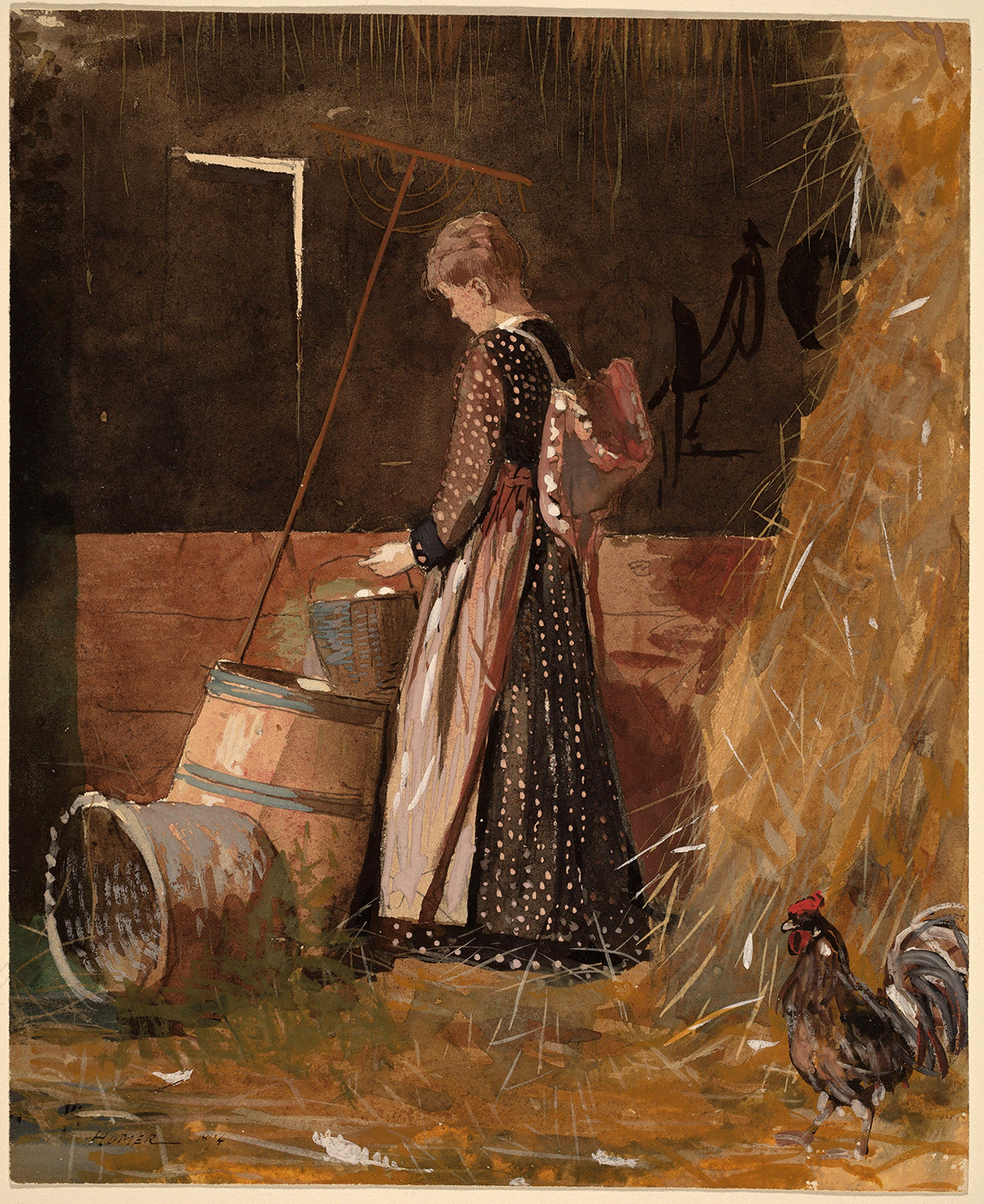 Fresh Eggs by Winslow Homer Art Print