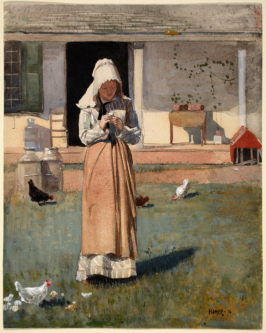 A Sick Chicken by Winslow Homer Art Print