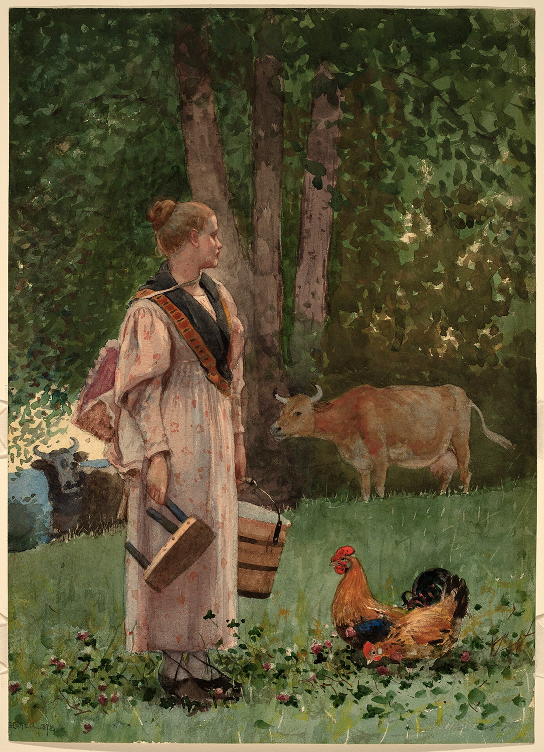 The Milk Maid by Winslow Homer Art Print