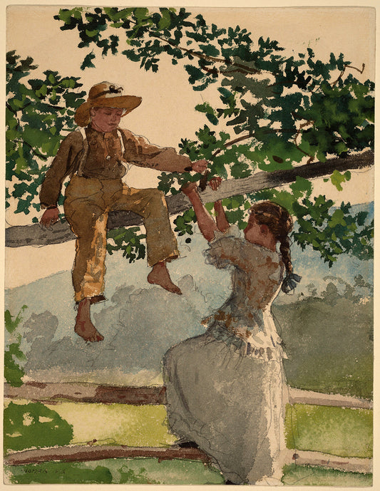 On the Fence by Winslow Homer Art Print