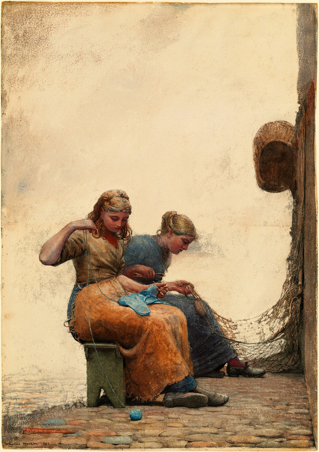Mending the Nets by Winslow Homer Art Print